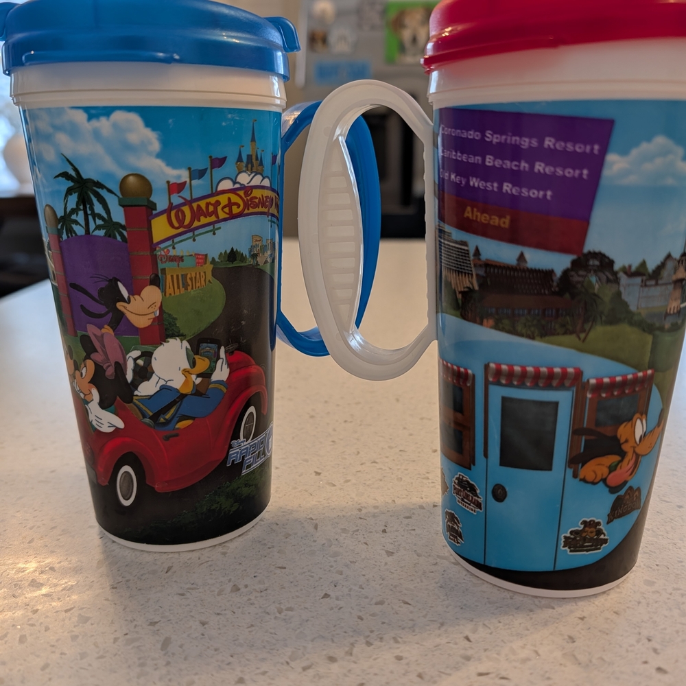 Disney Blue and Red Travel Mugs